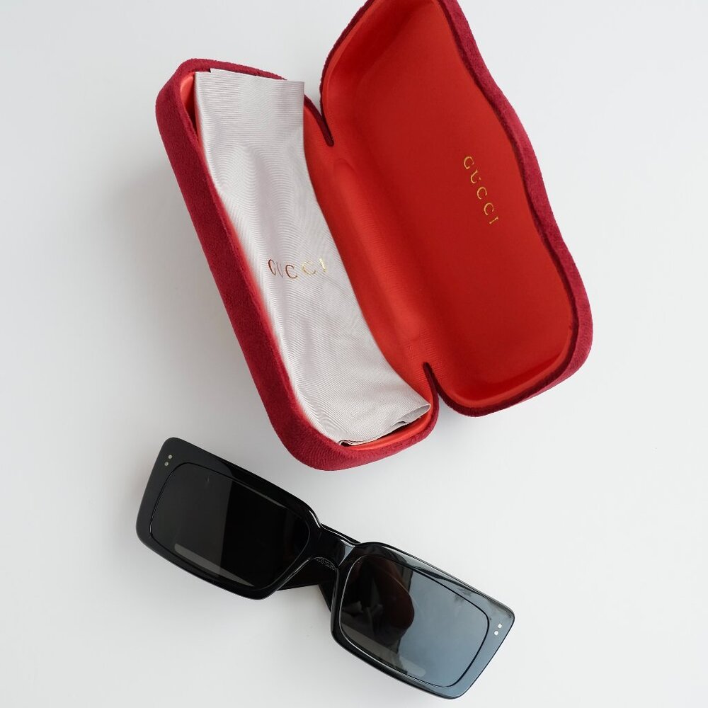 Authentic Preowned Gucci Black Rectangular Frame Sunglasses